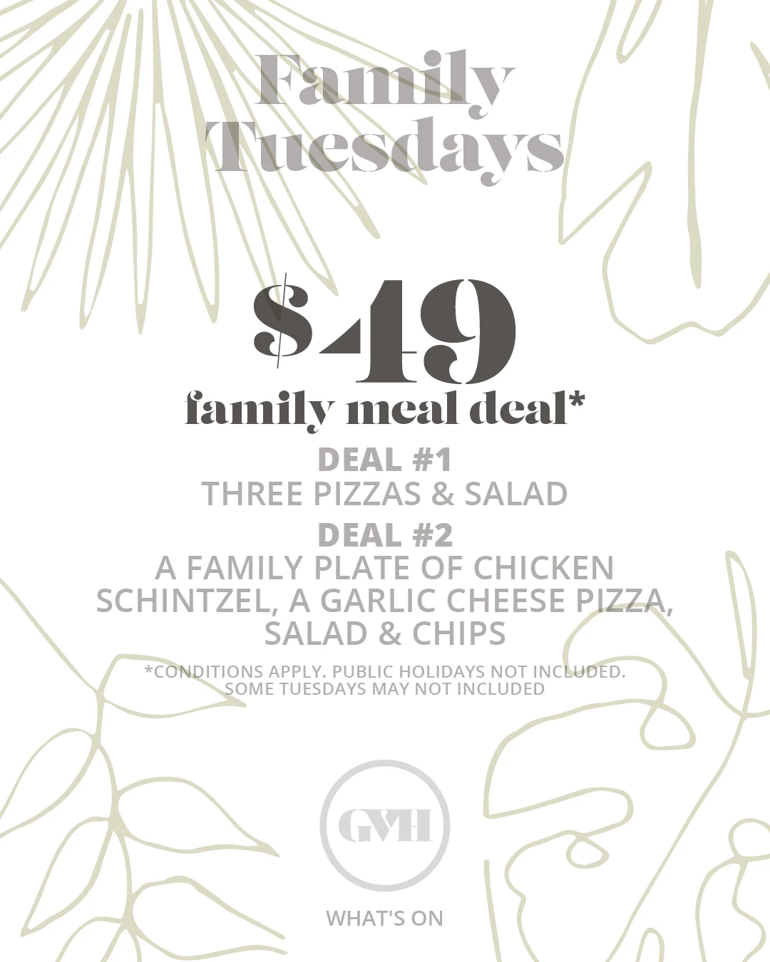 family special on tuesdays at the green valley hotel